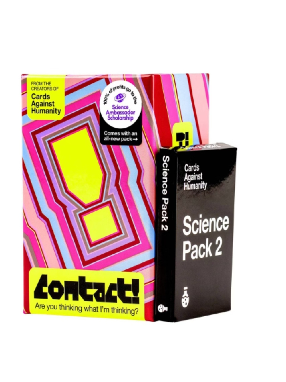 Cards Against Humanity Science Pack 2 + Contact! - Black, Pink & Yellow